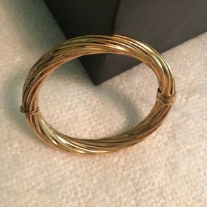 Gold Open Hinge Bangle